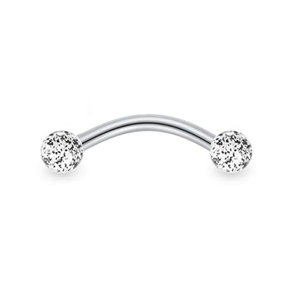 WKOUD Curved Barbell Stainless Steel Snake Eyes Eyebrow Ear Navel Lip Tongue Rings Nipplerings Nipple Ring Body Piercing Jewelry