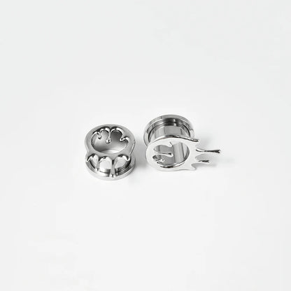 Dreamlee Heart Zircon Ear Tunnel Plug - Stainless Steel Body Piercing Jewelry for Versatile Style