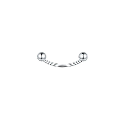 1/5PCS Steel Curved Barbell Banana Large Size 16G-00G Eyebrow Cartilage Tragus Piercing Earring Lip Stud Tongue Jewelry for Men