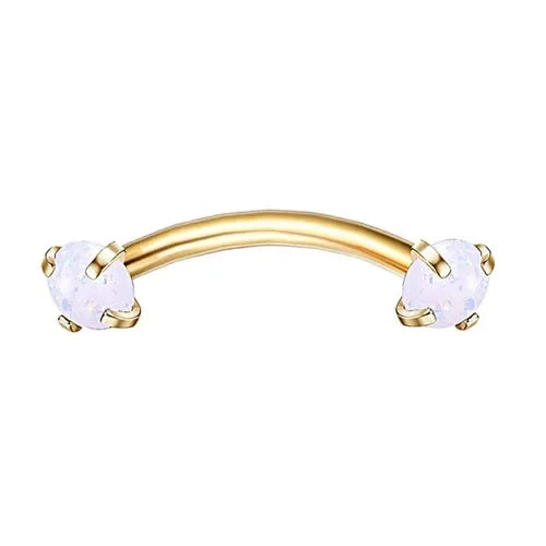 1PC Surgical Steel Piercing Jewelry Curved Barbell Eyebrow Ring Helix Tragus Lip Piercing Daith Rook Earrings for Women