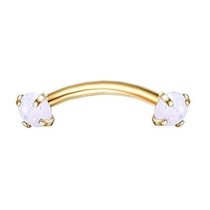 1PC Surgical Steel Piercing Jewelry Curved Barbell Eyebrow Ring Helix Tragus Lip Piercing Daith Rook Earrings for Women