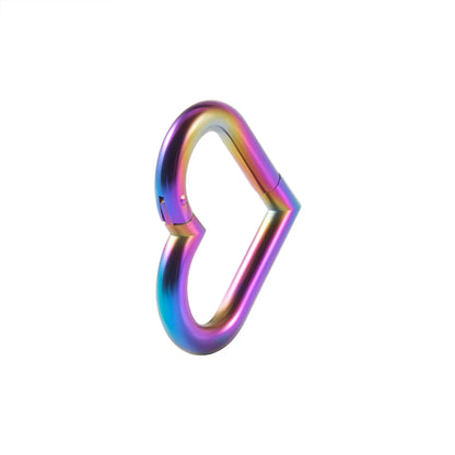 1pcs Stainless Steel Heart Shape Clicker Ear Tragus Cartilage Daith Helix Lobe Earrings Septum Nose Ring Body Piercing Jewelry