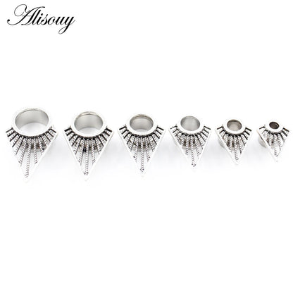 Alisouy 2pcs Stainless Steel Flower Triangle Cone Owl Zircon Star Screw Ear Tunnels Plugs Expander Gauges Body Piercing Jewelry