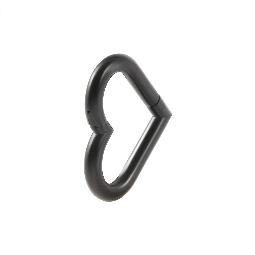 1pcs Stainless Steel Heart Shape Clicker Ear Tragus Cartilage Daith Helix Lobe Earrings Septum Nose Ring Body Piercing Jewelry