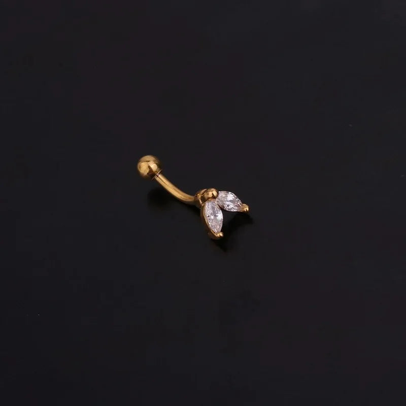 Flower Star Curved  Eyebrow Piercing Bar Colour Ball Barbell Curve Banana Cartilage Ear Piercing