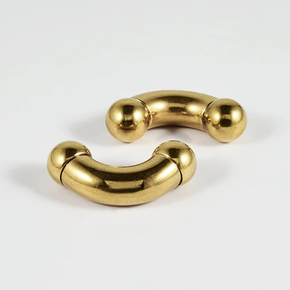 1PCS Surgical Steel Big Size Curved Ring Large Gauge Tongue Curved barbell Curved Banana Gauge Man Body Piercing Jewelry