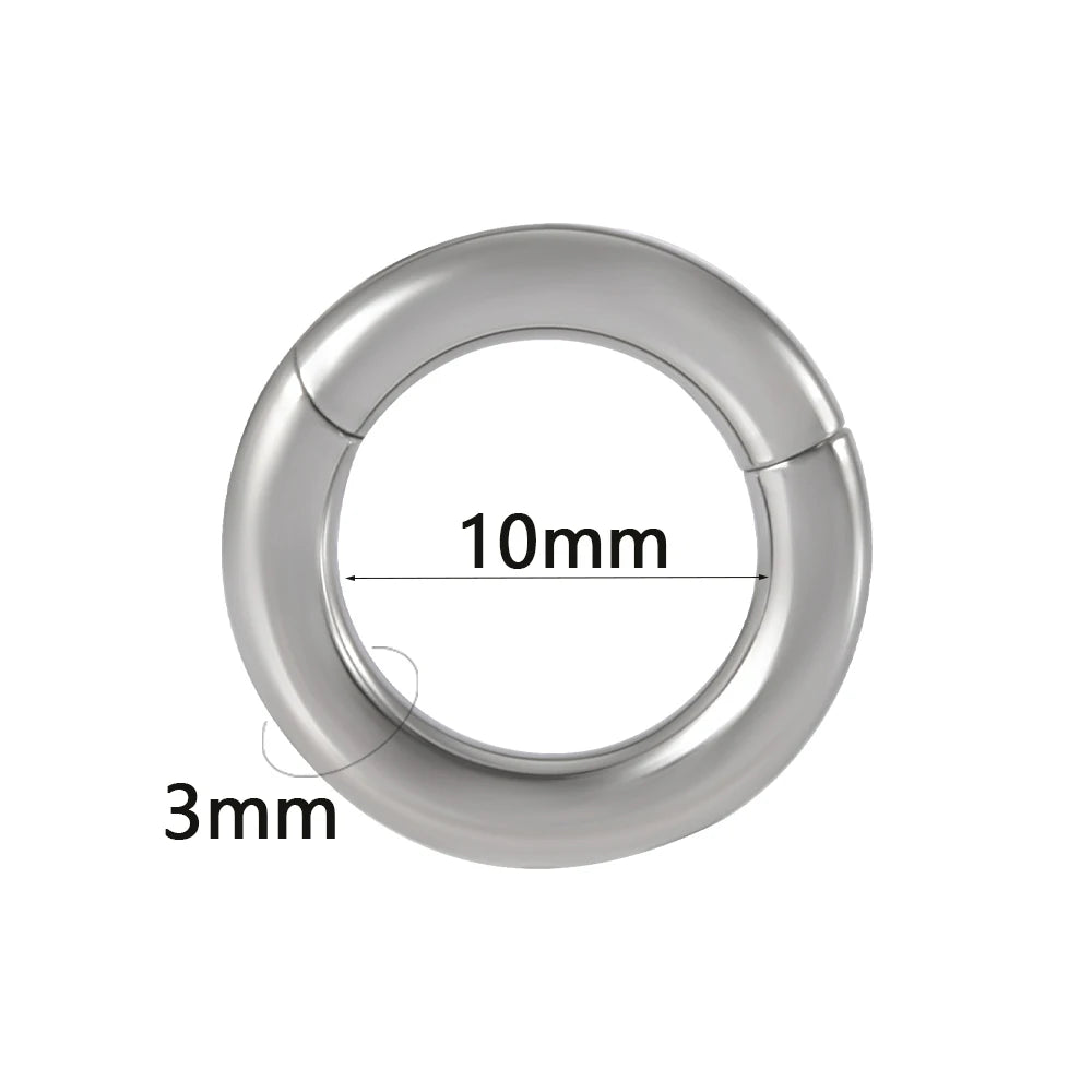 Versatile Surgical Steel Septum Clicker for All Occasions - Hinged Segment Ring