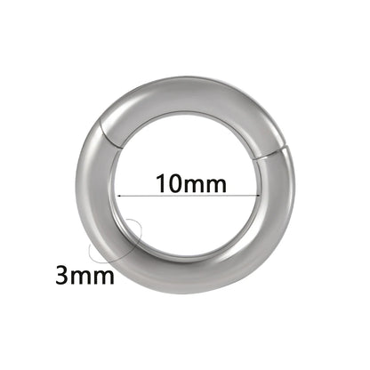 Versatile Surgical Steel Septum Clicker for All Occasions - Hinged Segment Ring