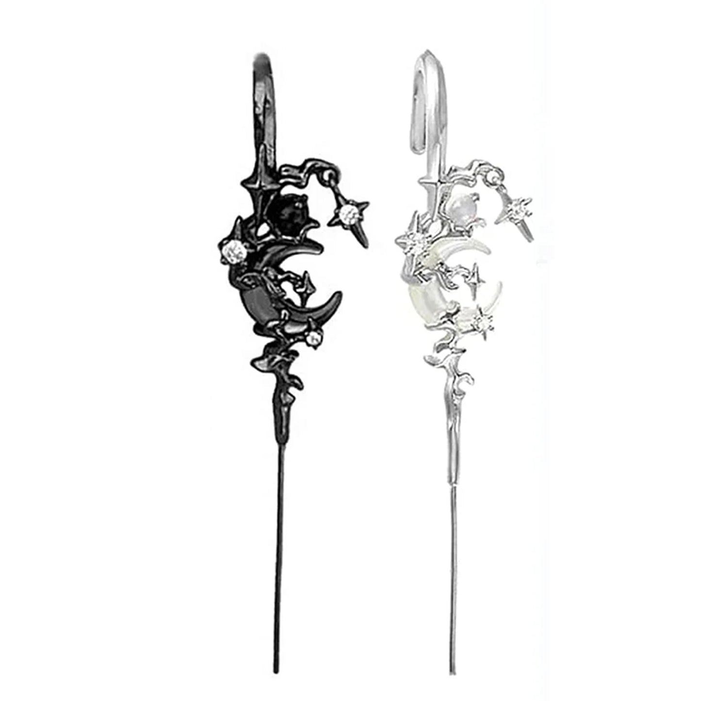 Fashion Charming Ear Jewelry Delicate Moon Ear Hook Piercing Earring Hooks For Women Wedding Birthday Daily Jewelry Accessories