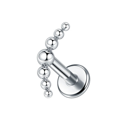 1PC Titanium Ear Cartilage Piercings Flat Back Stud Earring Internal Thread Butterfly Cross CZ Helix Tragus Piercing Jewelry 16G