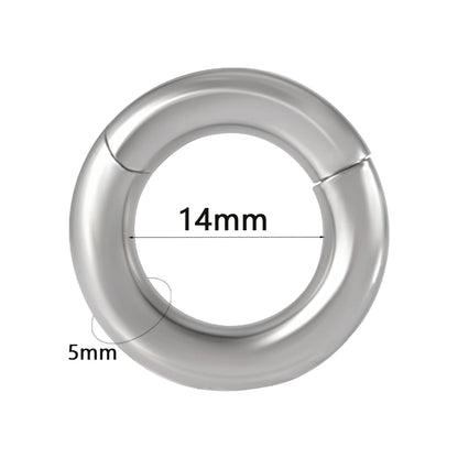 Versatile Surgical Steel Septum Clicker for All Occasions - Hinged Segment Ring