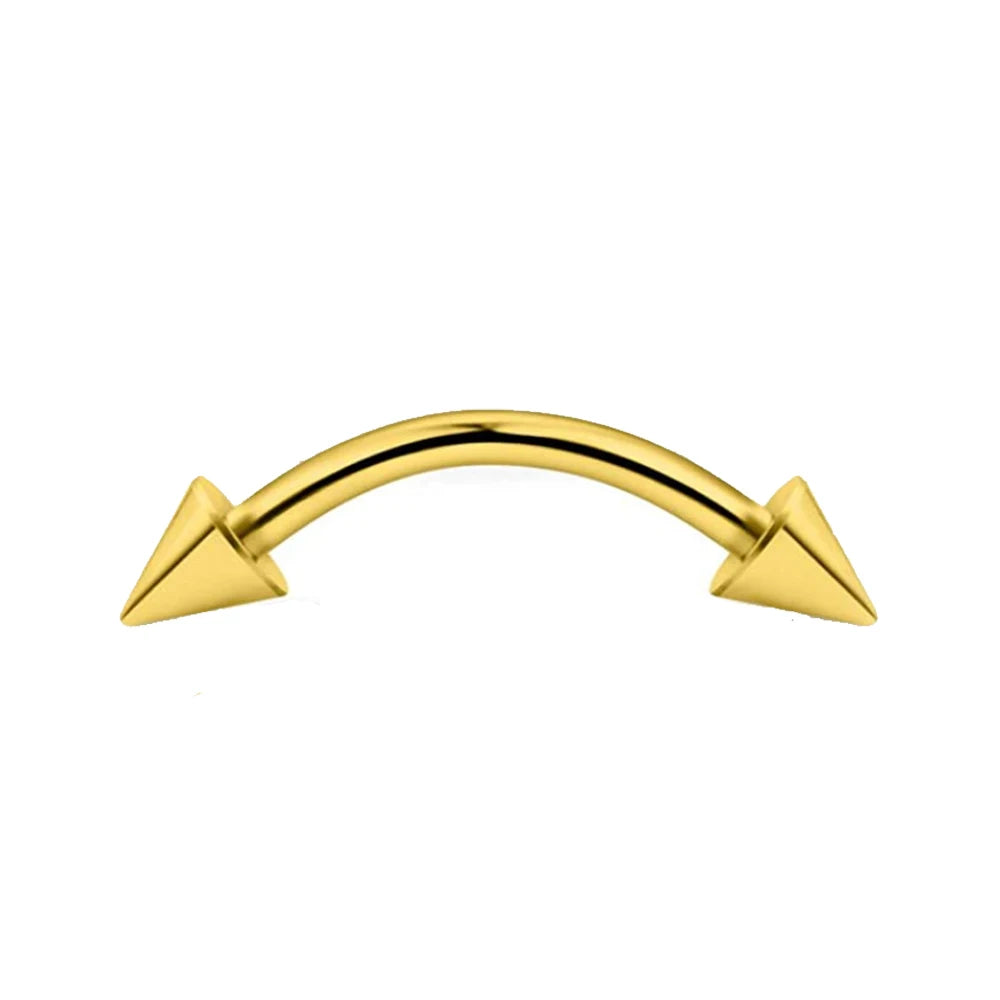 Implant Titanium Curved Barbells Eyebrow Rings Piercing Curved Bar Banana Rook Ear Cartilage Helix Tragus Body Piercing Jewelry
