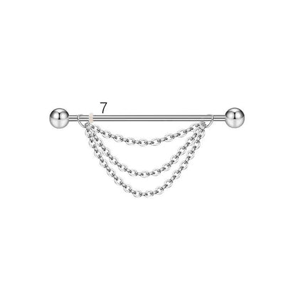 1PCS Stainless Steel dangling Industrial Piercing Barbell 14G Star Industrial Earring Tragus Cartilage Jewelry Industrial Rings