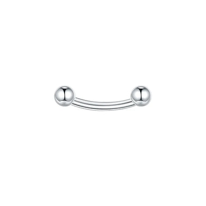 1/5PCS Steel Curved Barbell Banana Large Size 16G-00G Eyebrow Cartilage Tragus Piercing Earring Lip Stud Tongue Jewelry for Men