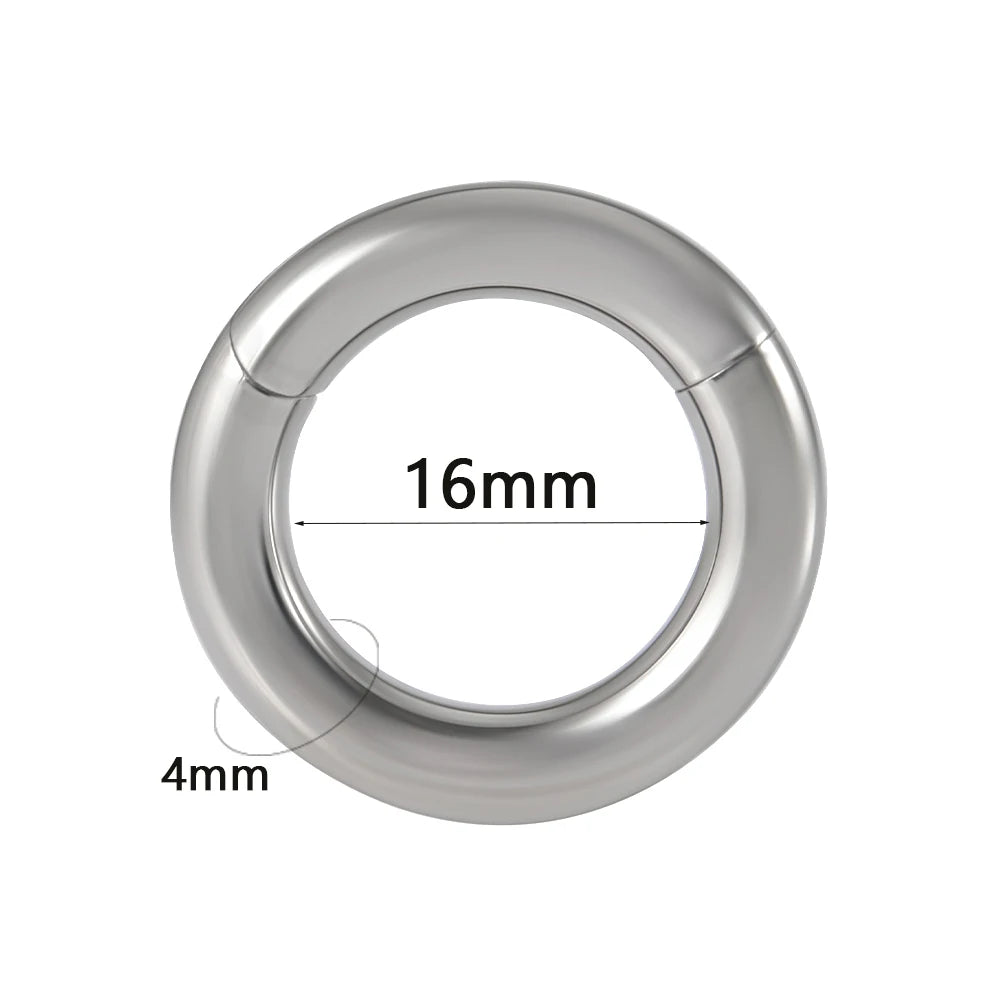 Versatile Surgical Steel Septum Clicker for All Occasions - Hinged Segment Ring