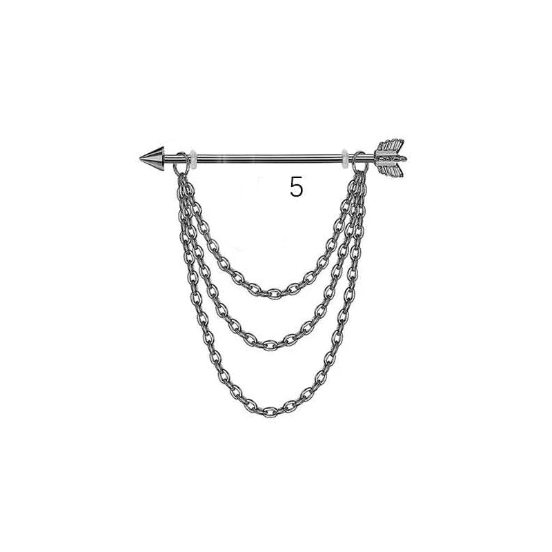 1PCS Stainless Steel dangling Industrial Piercing Barbell 14G Star Industrial Earring Tragus Cartilage Jewelry Industrial Rings