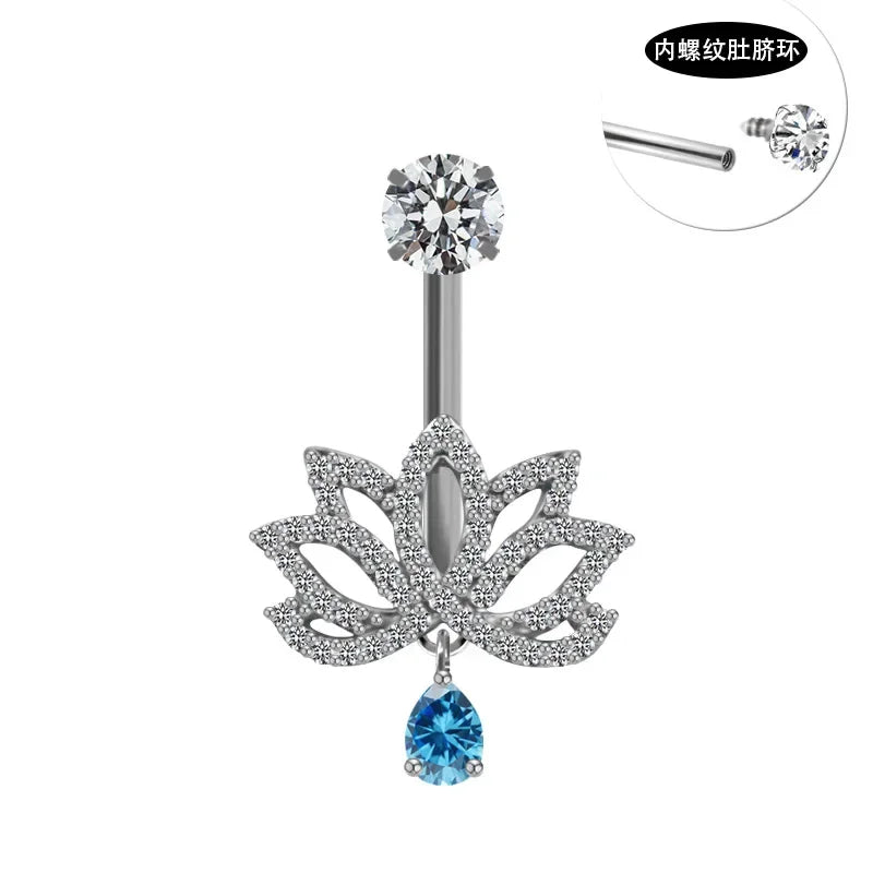Trendy Stainless Steel Belly Button Ring for Versatile Styles
