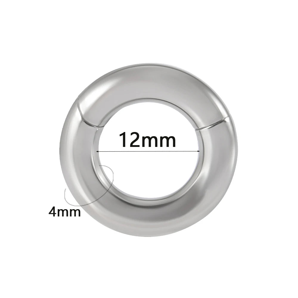 Versatile Surgical Steel Septum Clicker for All Occasions - Hinged Segment Ring