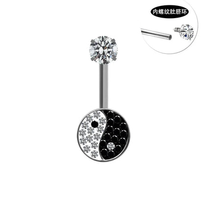 Trendy Stainless Steel Belly Button Ring for Versatile Styles