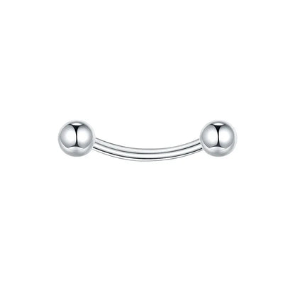 1/5PCS Steel Curved Barbell Banana Large Size 16G-00G Eyebrow Cartilage Tragus Piercing Earring Lip Stud Tongue Jewelry for Men
