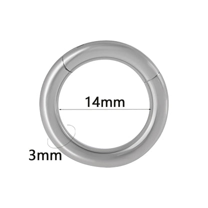 Versatile Surgical Steel Septum Clicker for All Occasions - Hinged Segment Ring