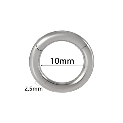 Versatile Surgical Steel Septum Clicker for All Occasions - Hinged Segment Ring