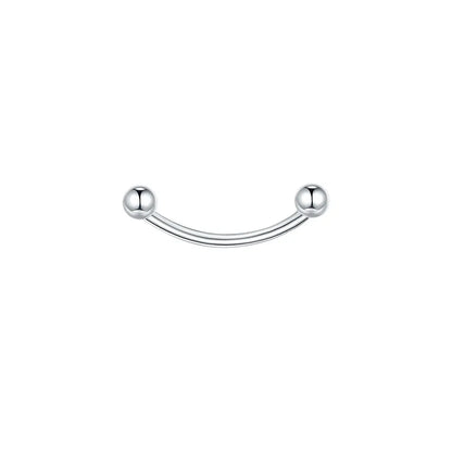 1/5PCS Steel Curved Barbell Banana Large Size 16G-00G Eyebrow Cartilage Tragus Piercing Earring Lip Stud Tongue Jewelry for Men