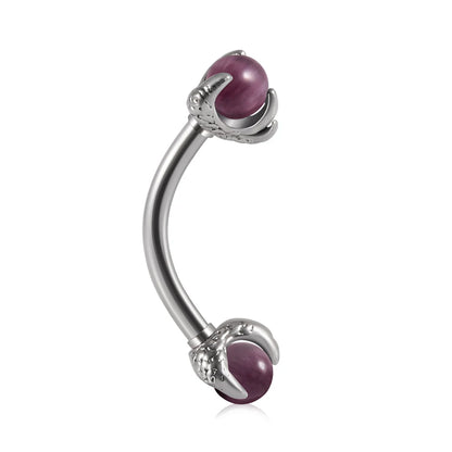 1PC 316L Surgical Steel Stylish sexy Curved Barbell Ring Opal Eyebrow Ear Cartilage Helix Piercings Jewelry 16G Ladies Men