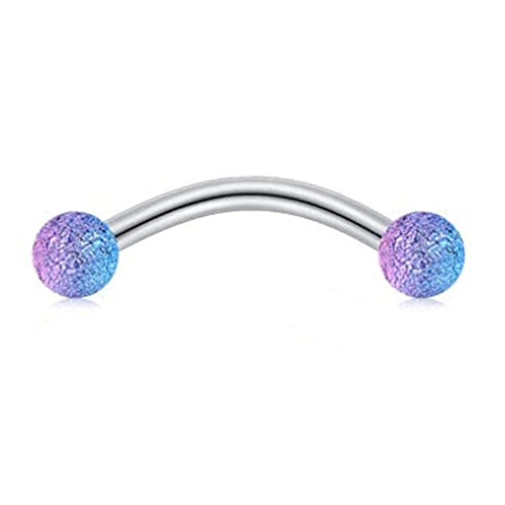 WKOUD Curved Barbell Stainless Steel Snake Eyes Eyebrow Ear Navel Lip Tongue Rings Nipplerings Nipple Ring Body Piercing Jewelry