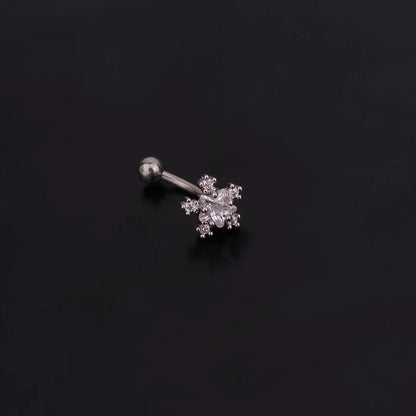 Flower Star Curved  Eyebrow Piercing Bar Colour Ball Barbell Curve Banana Cartilage Ear Piercing