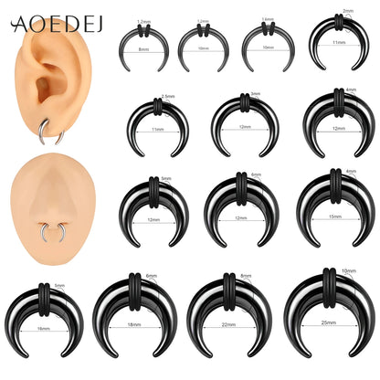 Versatile Stainless Steel Horseshoe Nose Ring by AOEDEJ - Comfortable & Stylish Body Jewelry
