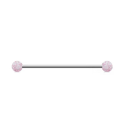 1PC Industrial Piercing Barbells Jewelry Stainless Steel CZ Heart Ball Pearl Cartilage Helix Earring Body Piercing for Women Men