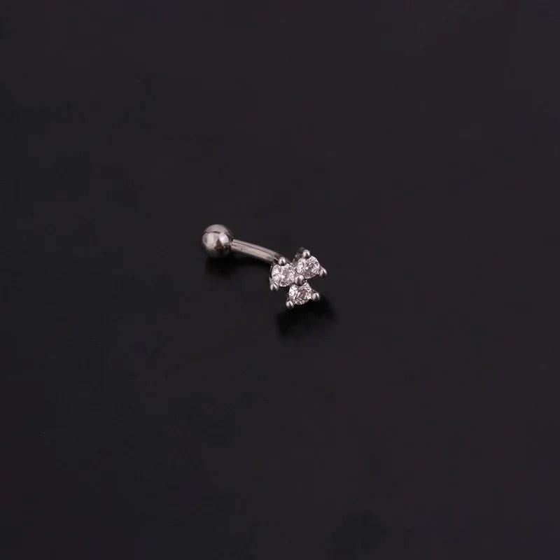 Flower Star Curved  Eyebrow Piercing Bar Colour Ball Barbell Curve Banana Cartilage Ear Piercing