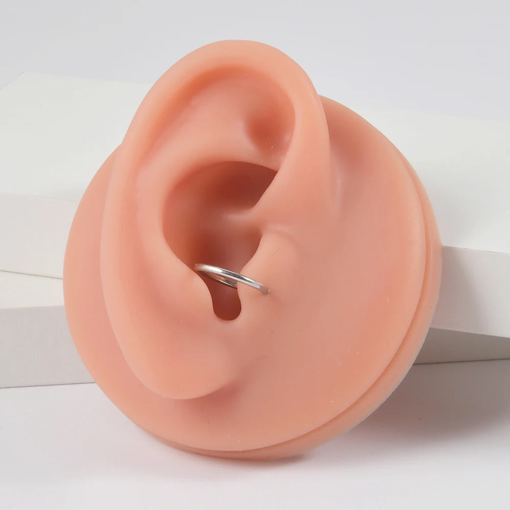 Versatile Surgical Steel Septum Clicker for All Occasions - Hinged Segment Ring