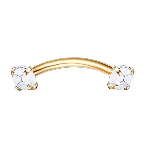 1PC Surgical Steel Piercing Jewelry Curved Barbell Eyebrow Ring Helix Tragus Lip Piercing Daith Rook Earrings for Women