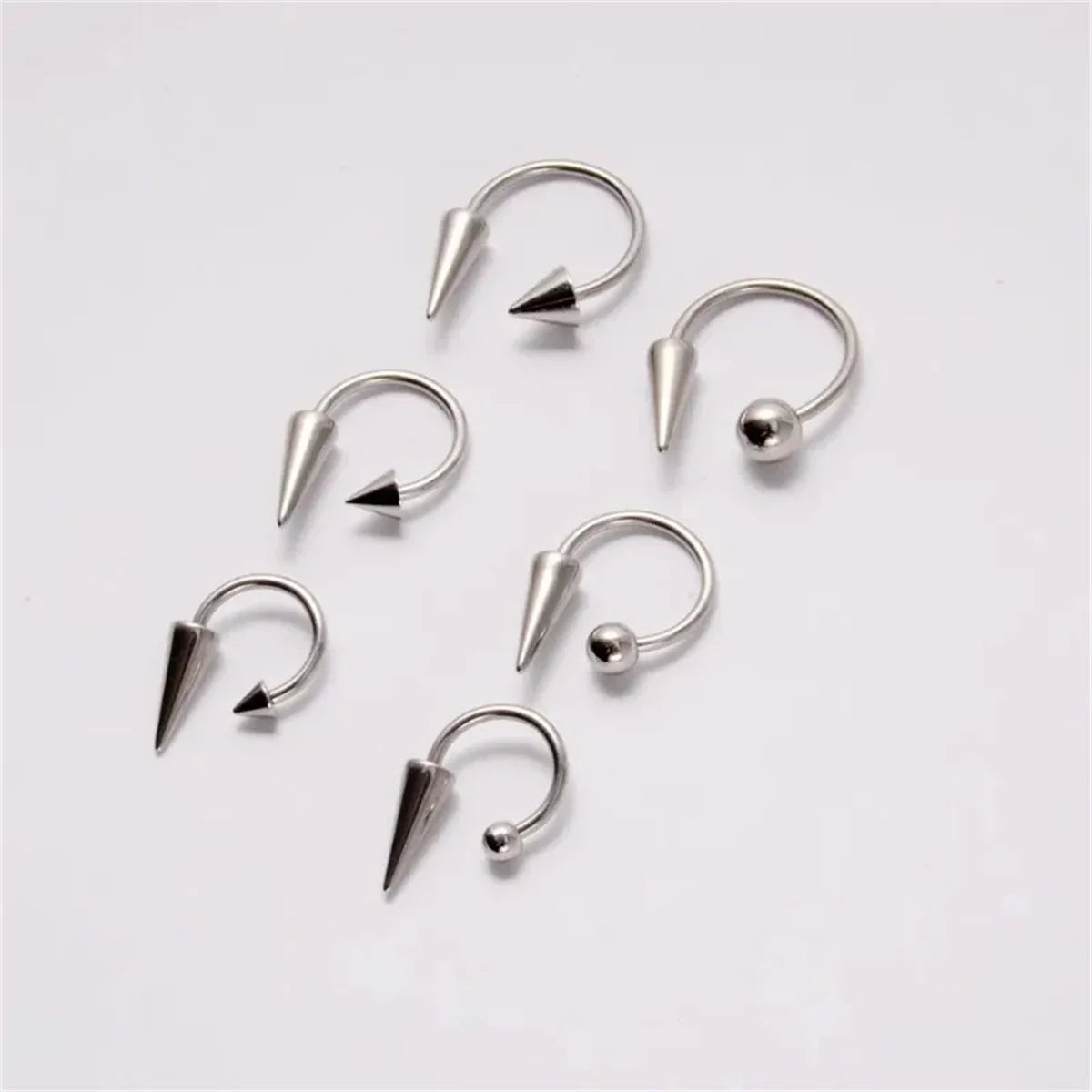 Versatile Stainless Steel Lip Ring Set - Comfortable & Stylish Body Jewelry for All Occasions