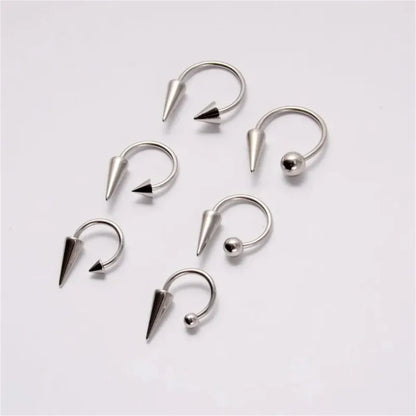 Versatile Stainless Steel Lip Ring Set - Comfortable & Stylish Body Jewelry for All Occasions