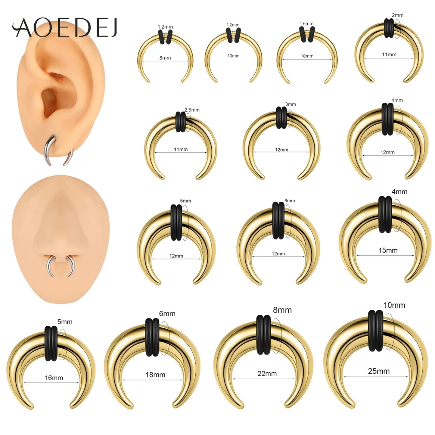 Versatile Stainless Steel Horseshoe Septum Nose Ring for Everyday Elegance