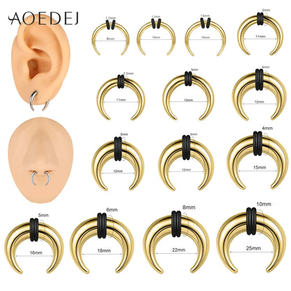 Versatile Stainless Steel Horseshoe Nose Ring by AOEDEJ - Comfortable & Stylish Body Jewelry