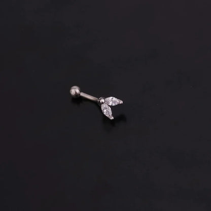 Flower Star Curved  Eyebrow Piercing Bar Colour Ball Barbell Curve Banana Cartilage Ear Piercing