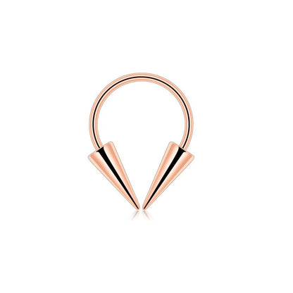 Versatile Stainless Steel Nose Ring Set - Multi-Color 16G Horseshoe Hoop and Spike Septum Piercing Kit