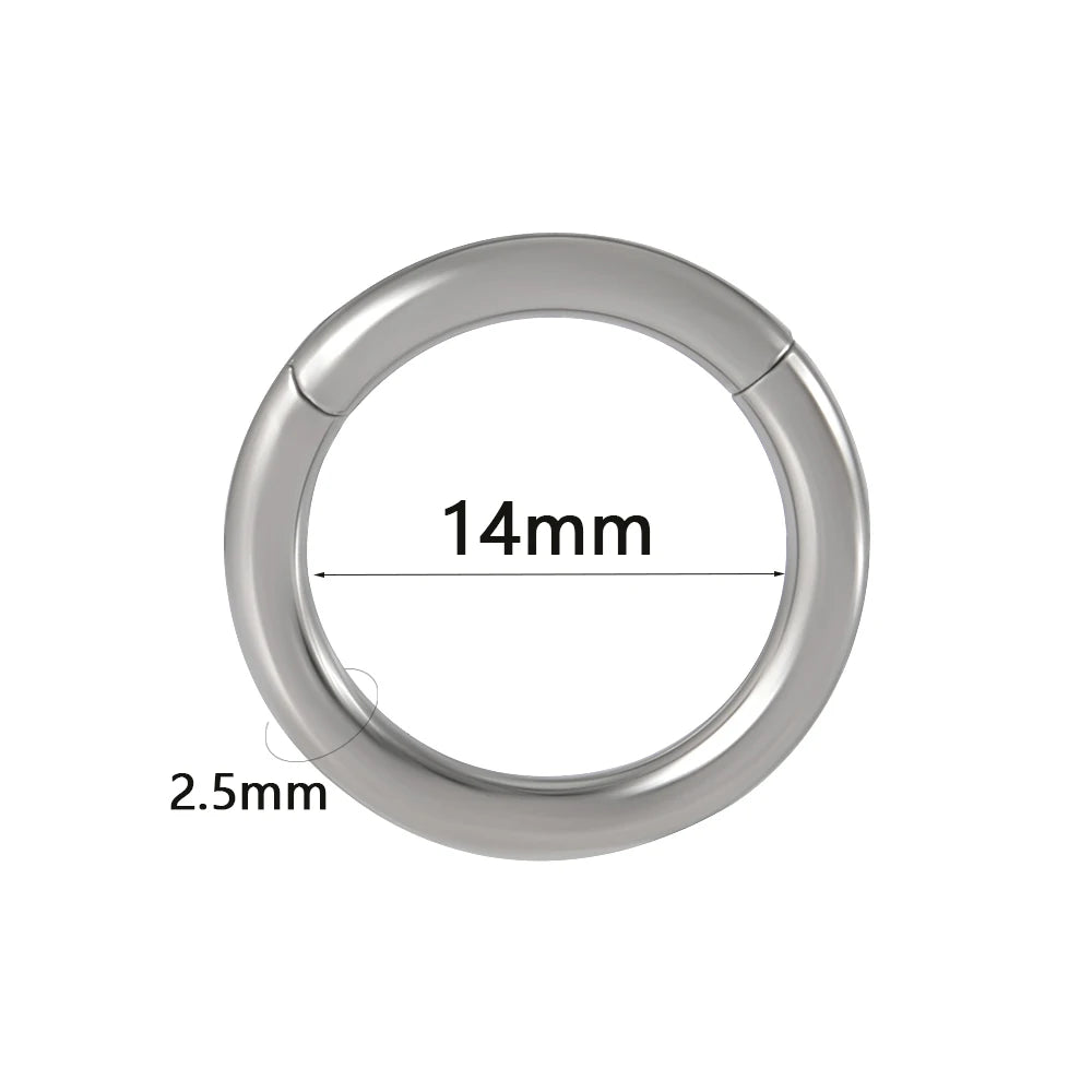 Versatile Surgical Steel Septum Clicker for All Occasions - Hinged Segment Ring