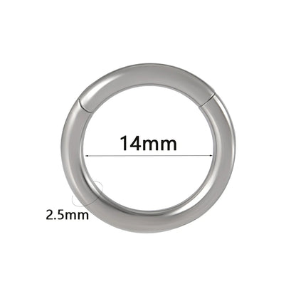 Versatile Surgical Steel Septum Clicker for All Occasions - Hinged Segment Ring