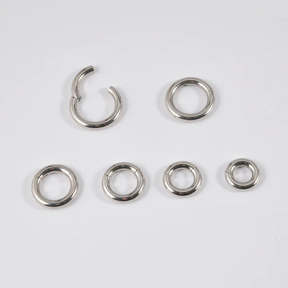 Versatile Surgical Steel Septum Clicker for All Occasions - Hinged Segment Ring