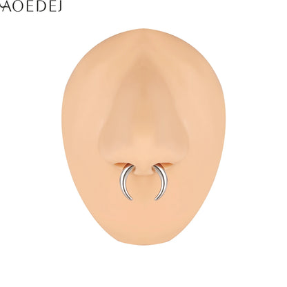 Versatile Stainless Steel Horseshoe Septum Nose Ring for Everyday Elegance