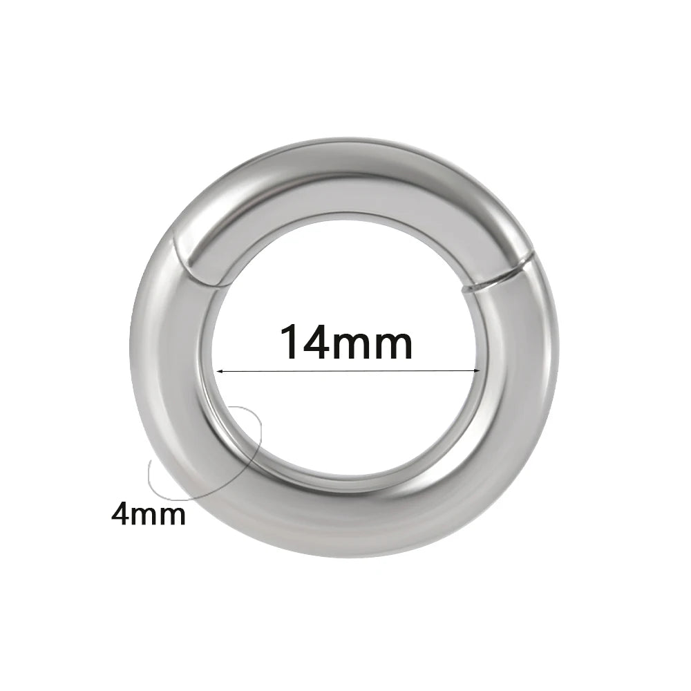 Versatile Surgical Steel Septum Clicker for All Occasions - Hinged Segment Ring