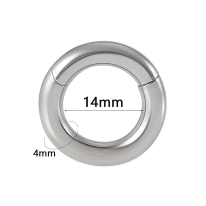 Versatile Surgical Steel Septum Clicker for All Occasions - Hinged Segment Ring