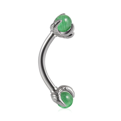 1PC 316L Surgical Steel Stylish sexy Curved Barbell Ring Opal Eyebrow Ear Cartilage Helix Piercings Jewelry 16G Ladies Men