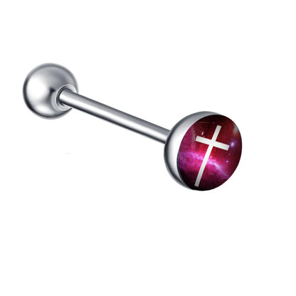 1PC 28 Styles Tongue Ring Piercing Sexy Tongue Barbell Surgical Stainless Steel Cross Nightclub Bar Stud Piercing Body Jewelry