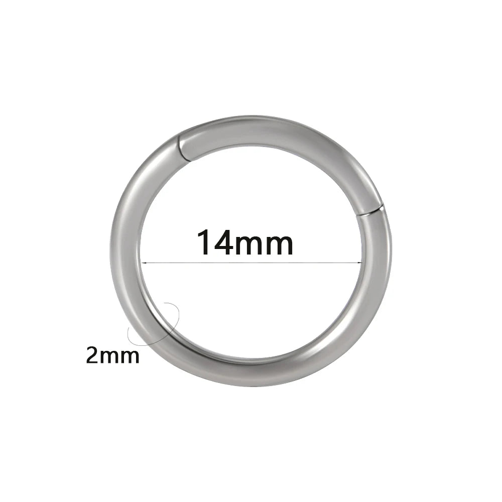 Versatile Surgical Steel Septum Clicker for All Occasions - Hinged Segment Ring